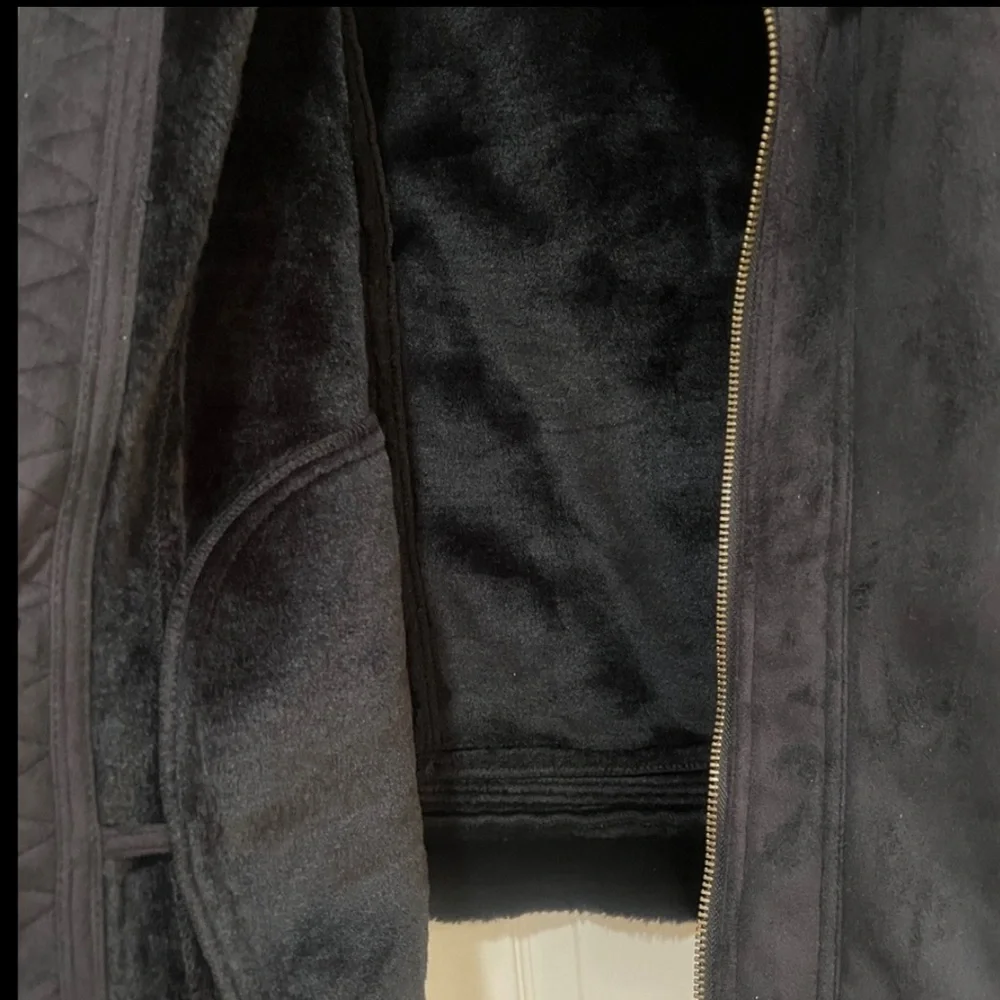 Sean John Mens Black Shearling Lining Suede Leather Coat winter Jacket Size 3XL